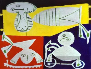 Francoise Gilot mit Claude und Paloma 1951 Kubismus Ölgemälde
